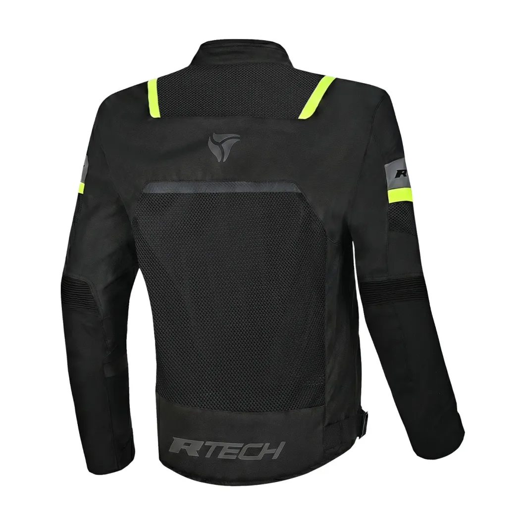 R-TECH Spiral Motorcycle Jacket Black Yellow