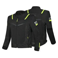 R-TECH Spiral Motorcycle Jacket Black Yellow
