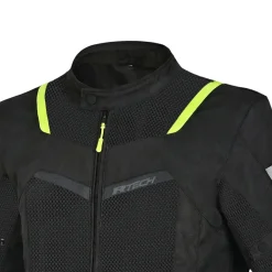 R-TECH Spiral Motorcycle Jacket Black Yellow