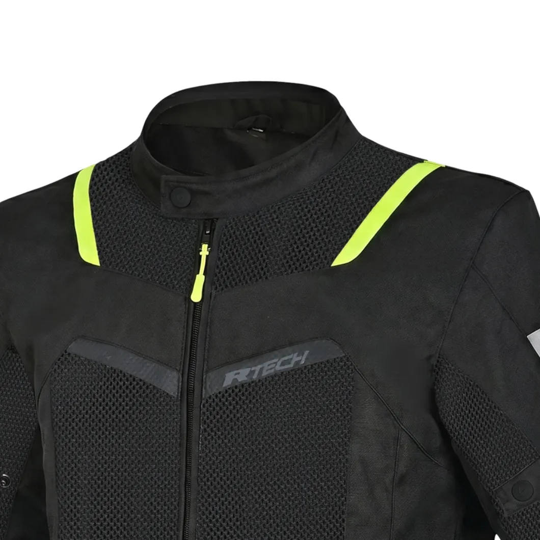 R-TECH Spiral Motorcycle Jacket Black Yellow