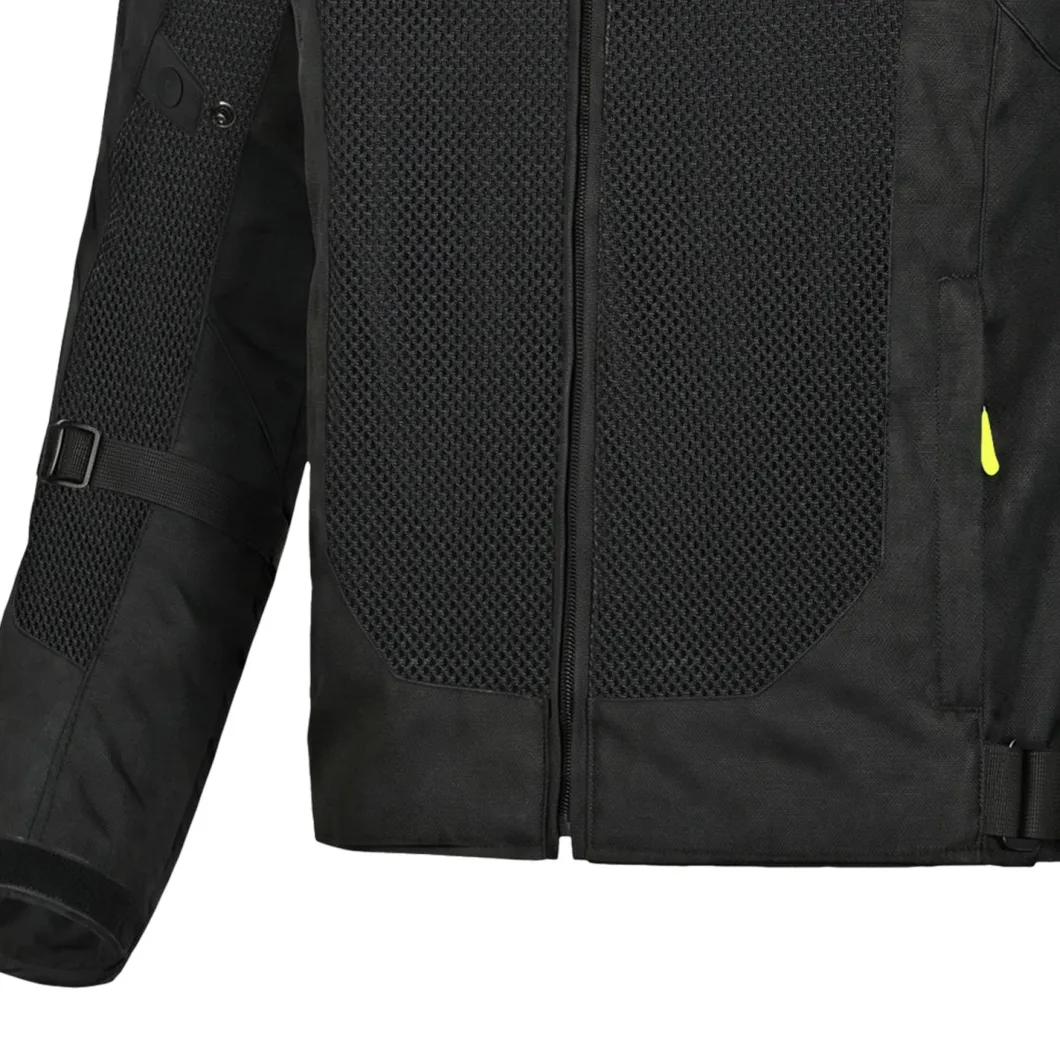 R-TECH Spiral Motorcycle Jacket Black Yellow