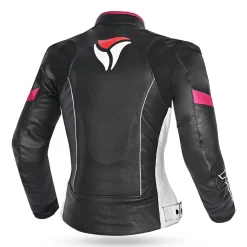R-TECH TOM RIDER GIACCA DI MOTO DONNA NERO BIANCO FUCSIA