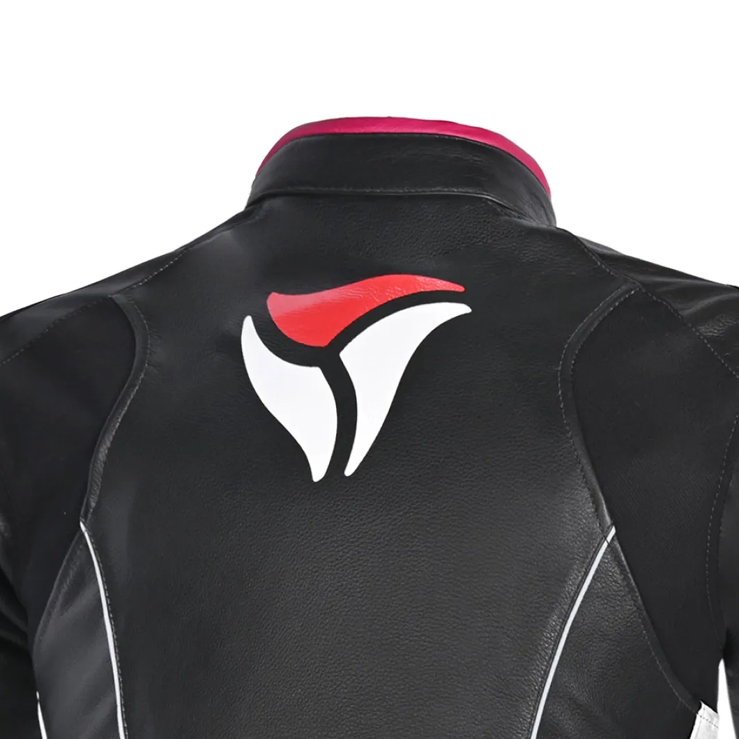 R-TECH TOM RIDER GIACCA DI MOTO DONNA NERO BIANCO FUCSIA