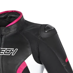 R-TECH TOM RIDER GIACCA DI MOTO DONNA NERO BIANCO FUCSIA