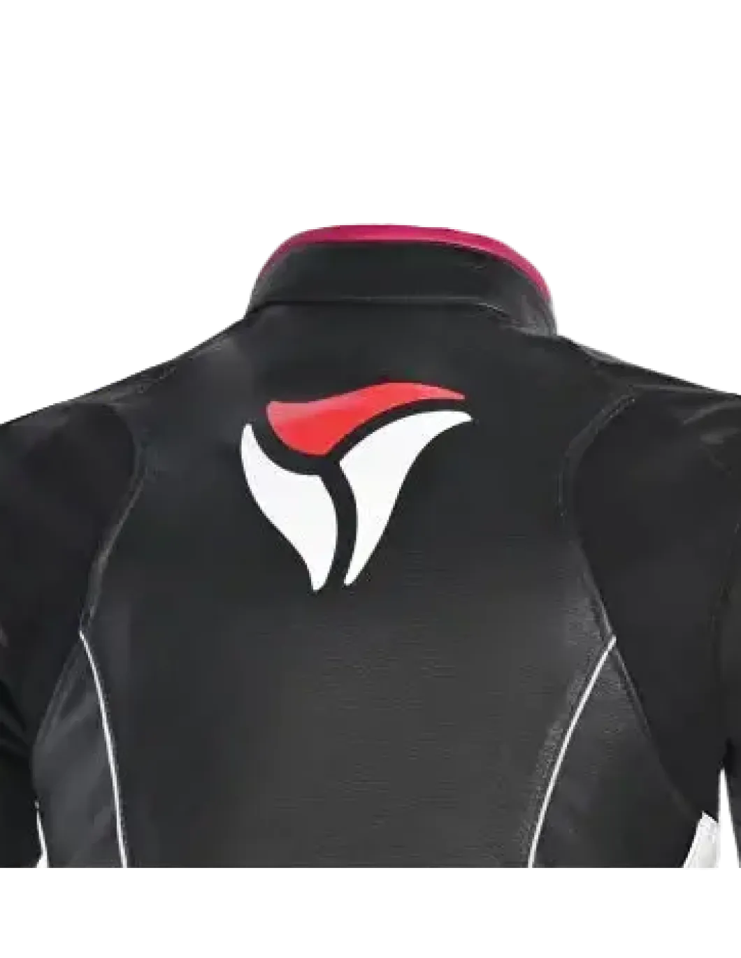 R-TECH - Tom Rider Women's Leather Jacket Black/White/Fusch