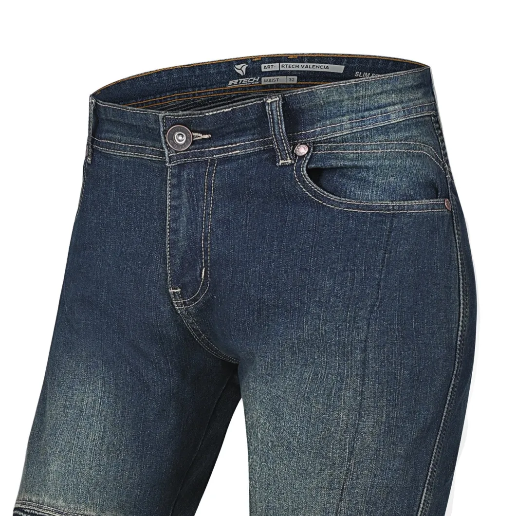 R-TECH VALENCIA JEANS DI MOTO DONNA BLU VINTAGE SPRAY