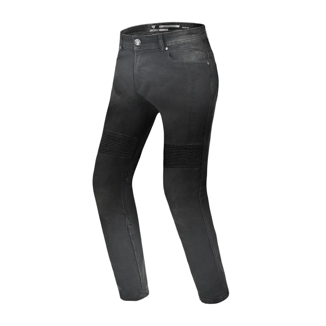 R-TECH VALENCIA JEANS DI MOTO UOMO 32L NEGRO SPRAY