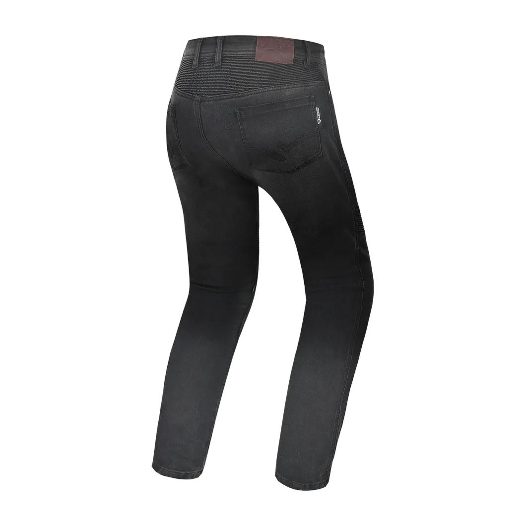 R-TECH VALENCIA JEANS DI MOTO UOMO 32L NEGRO SPRAY