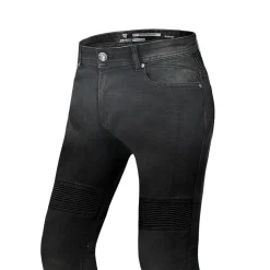 R-TECH VALENCIA JEANS DI MOTO UOMO 32L NEGRO SPRAY