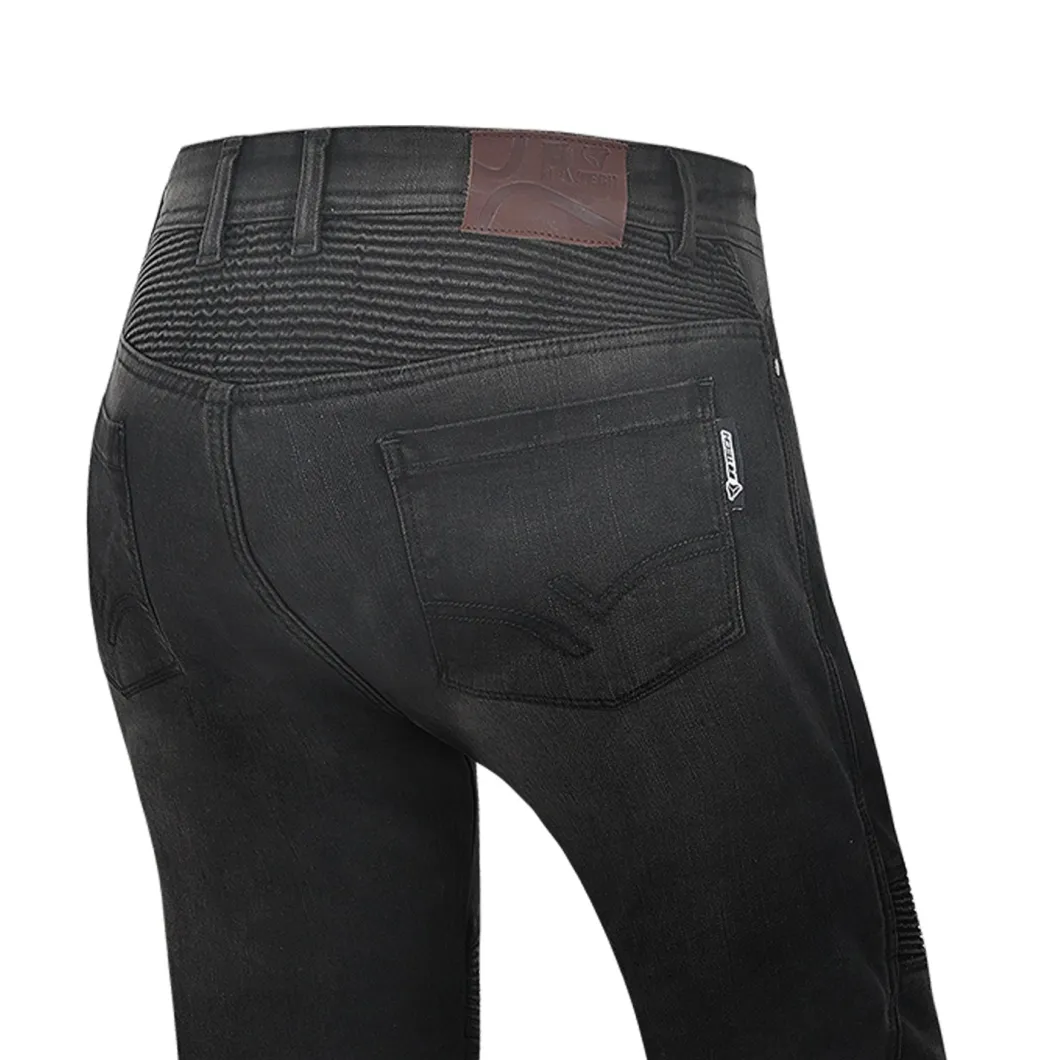 R-TECH VALENCIA JEANS DI MOTO UOMO 32L NEGRO SPRAY