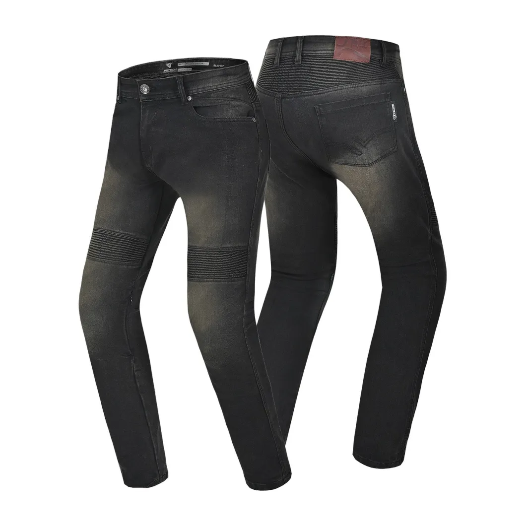 R-TECH VALENCIA JEANS DI MOTO UOMO 32L NEGRO KHAKI TINT SPRAY