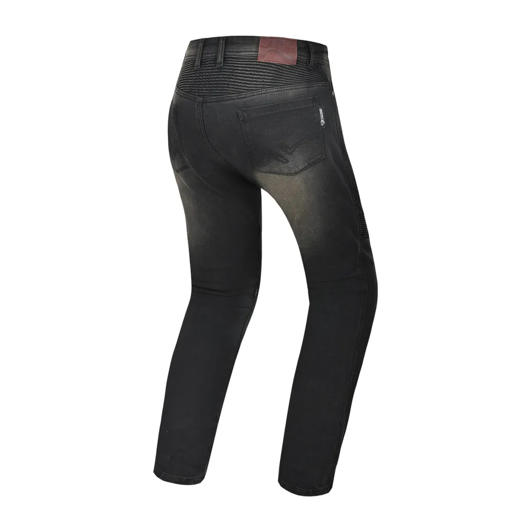 R-TECH VALENCIA JEANS DI MOTO UOMO 32L NEGRO KHAKI TINT SPRAY