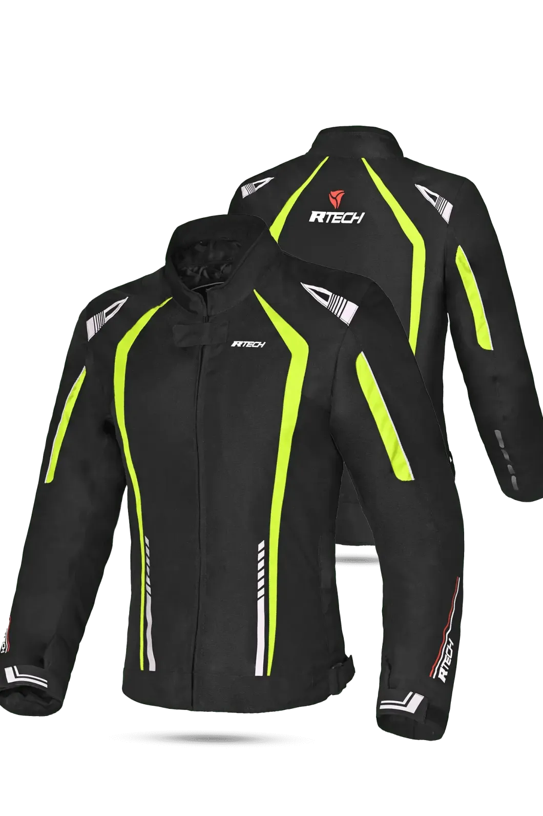 R-TECH - Women's Marshal Fabric Jacket Black/Fluorescent Yellow