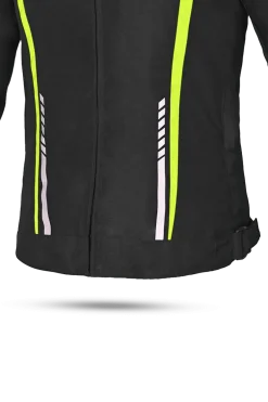 R-TECH - Women's Marshal Fabric Jacket Black/Fluorescent Yellow