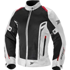 SEVENTY DEGREES SD-JT36 DE DONNA GIACCA DA MOTO ESTIVA ROSSO GHIACCIO