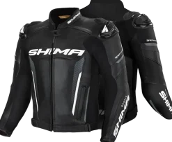 SHIMA Bandit Men's Motorcycle Leather Jacket Black