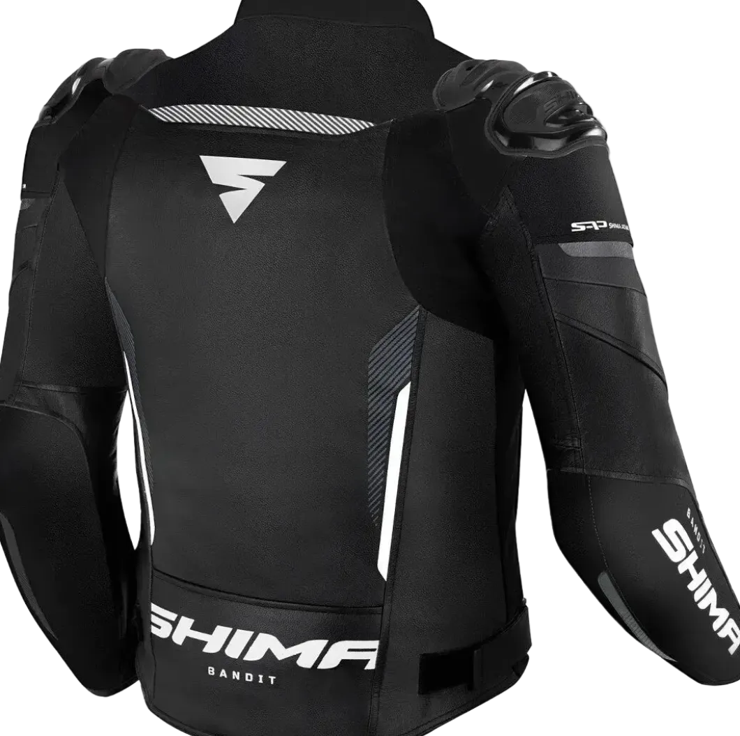 SHIMA Bandit Men's Motorcycle Leather Jacket Black