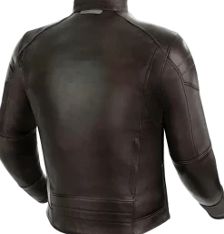 SHIMA Blake Men's Leather Biker Jacket BROWN