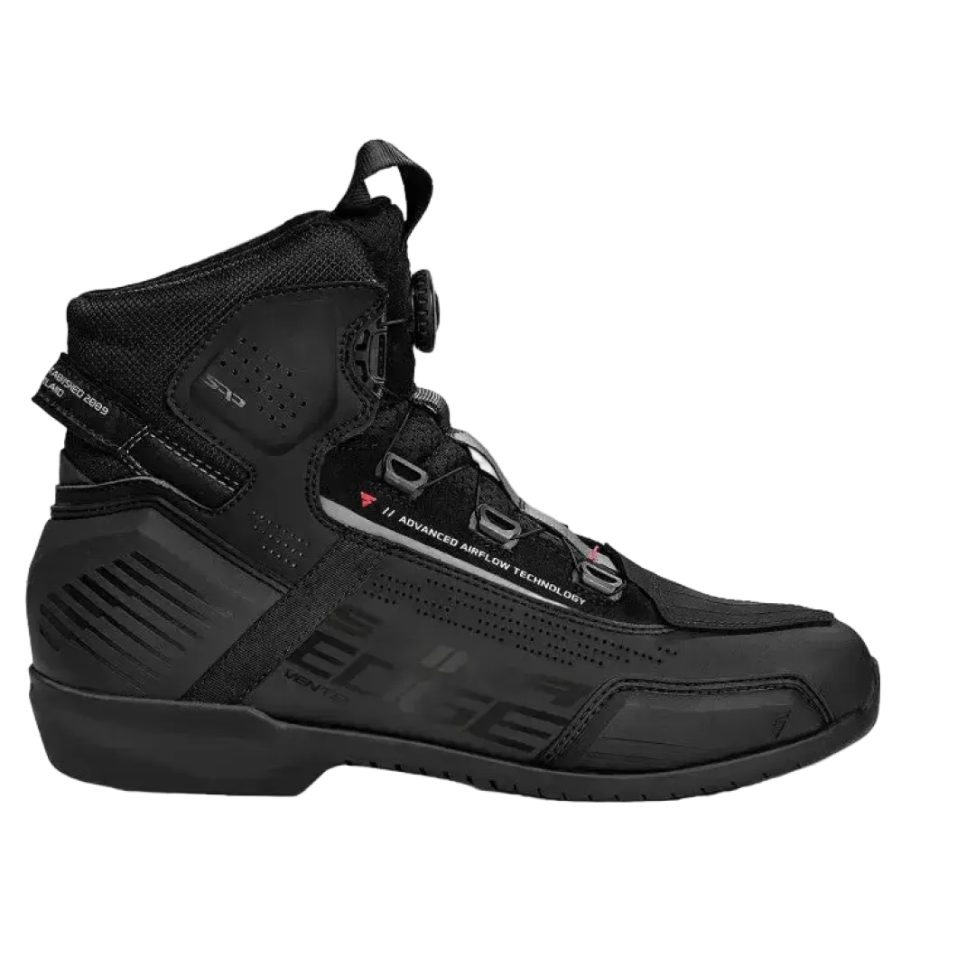 SHIMA EDGE VENTED MEN'S MOTORCYCLE BOOTS BLACK