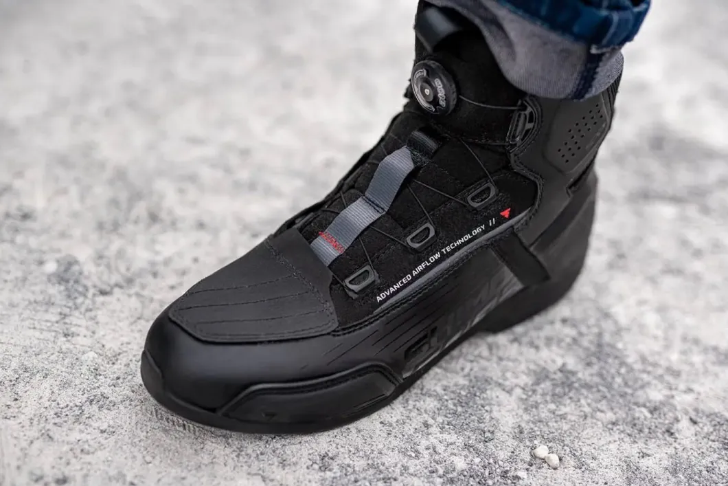 SHIMA EDGE VENTED MEN'S MOTORCYCLE BOOTS BLACK