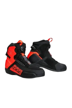 SHIMA EDGE VENTED MEN'S URBAN MOTORCYCLE SHOES BLACK RED