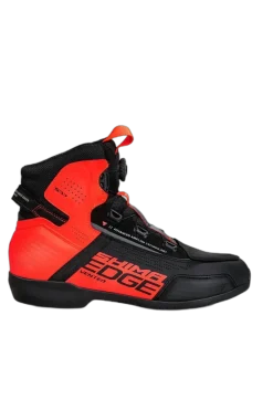 SHIMA EDGE VENTED MEN'S URBAN MOTORCYCLE SHOES BLACK RED