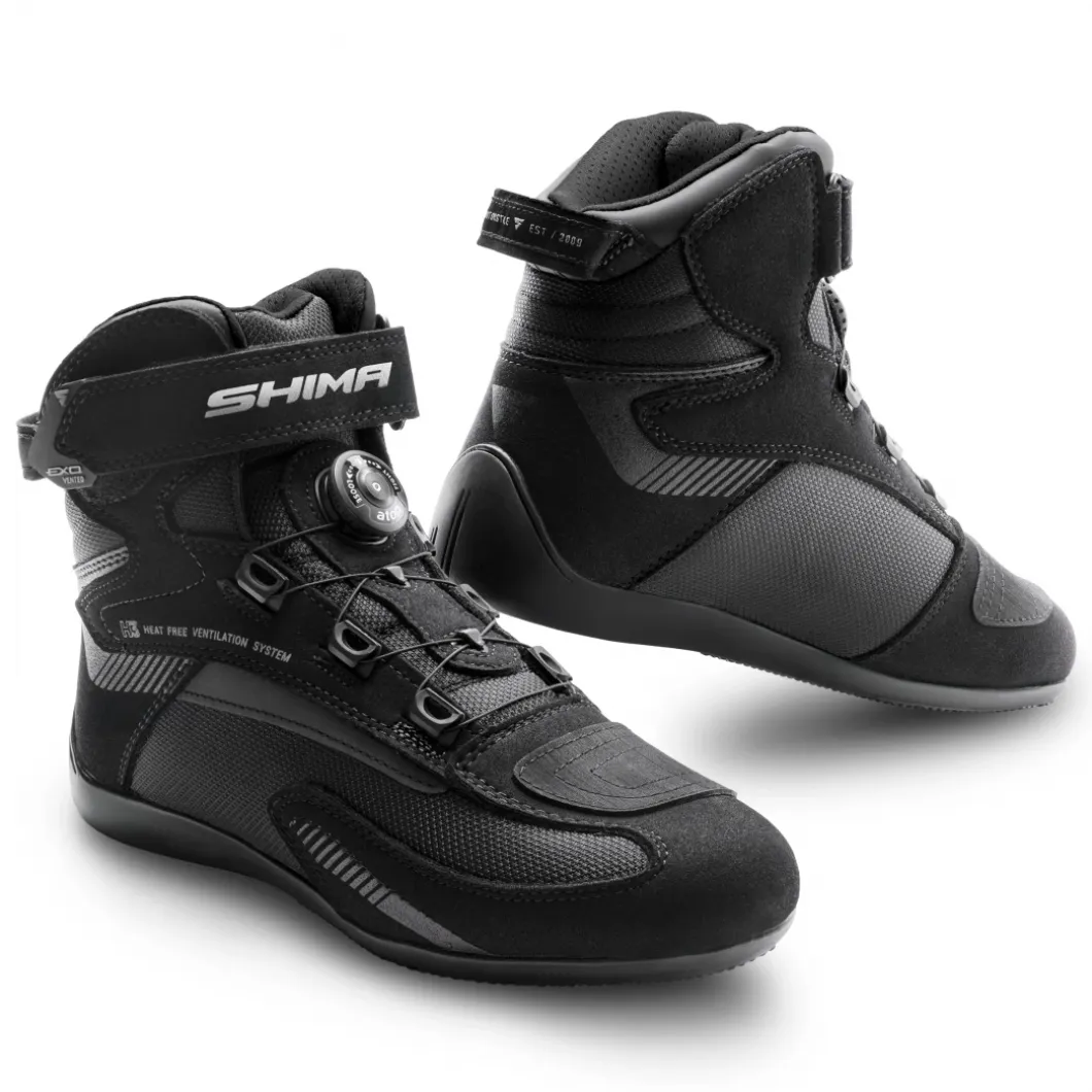 SHIMA EXO STIVALI MOTO UOMO NERO/NERO
