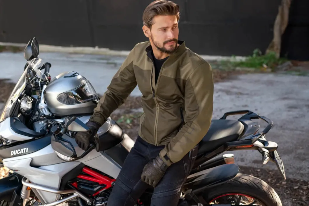 SHIMA Openair Motorcycle Jacket Brown Summer
