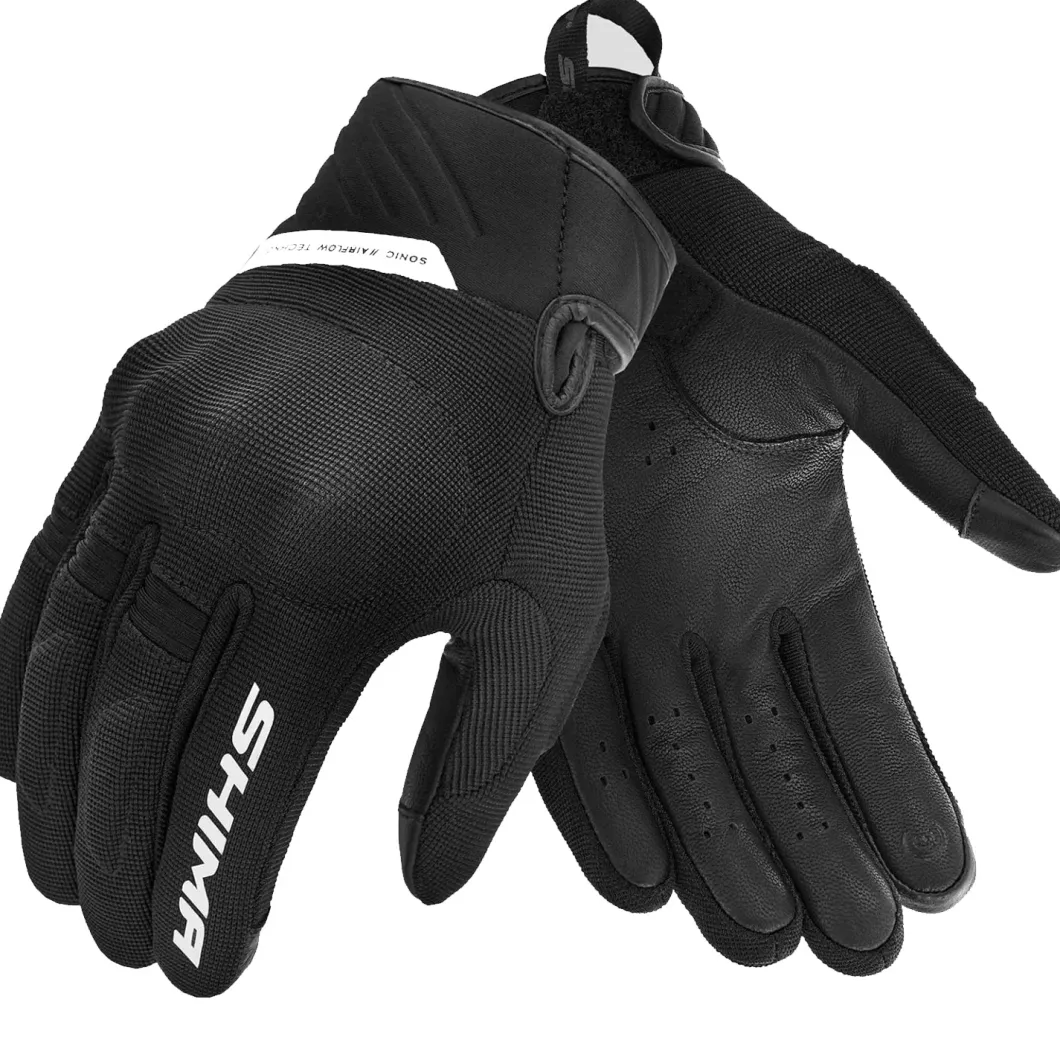 SHIMA SONIC GUANTI MOTO PELLE DONNA NERO BIANCO