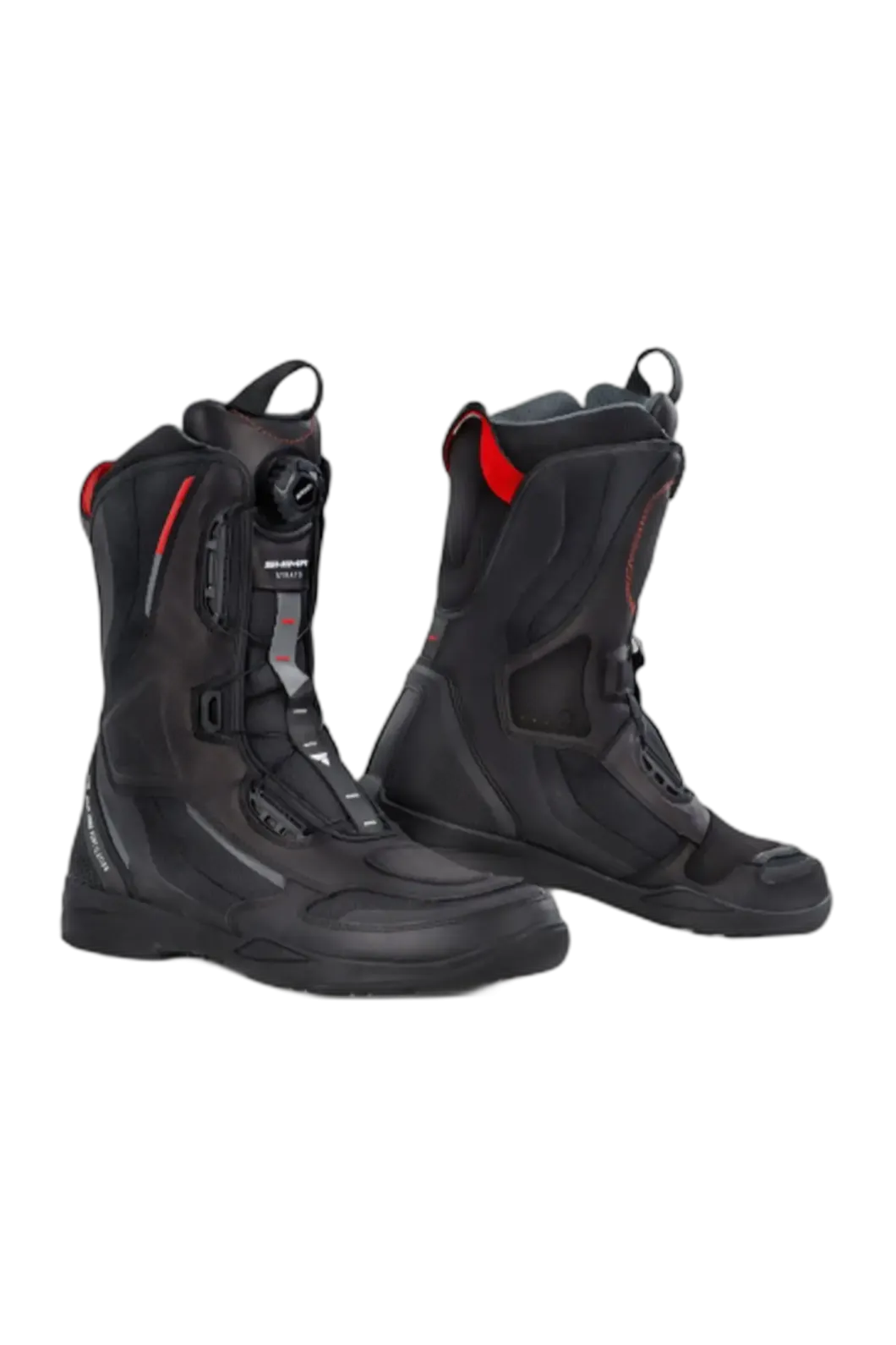 SHIMA STRATO MEN'S URBAN MOTORCYCLE BOOTS BLACK RED