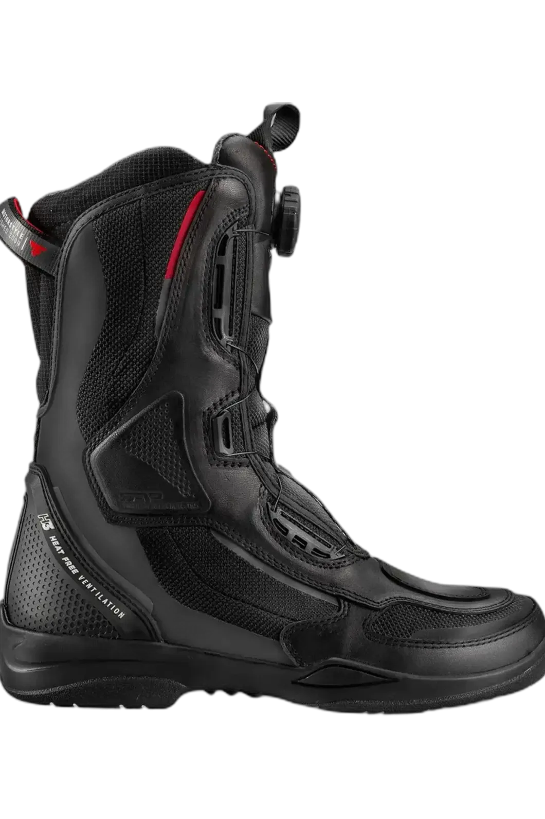 SHIMA STRATO MEN'S URBAN MOTORCYCLE BOOTS BLACK RED