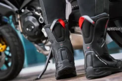 SHIMA STRATO MEN'S URBAN MOTORCYCLE BOOTS BLACK RED