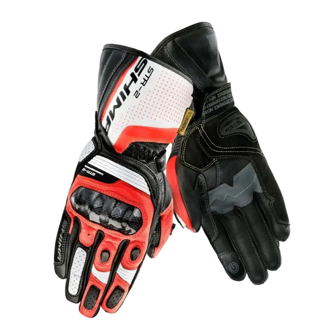 SHIMA STR-2 SHORT RACING GLOVES BLACK RED