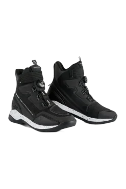 SHIMA TAKESHI MEN'S BLACK MOTORCYCLE BOOTS