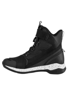 SHIMA TAKESHI MEN'S BLACK MOTORCYCLE BOOTS