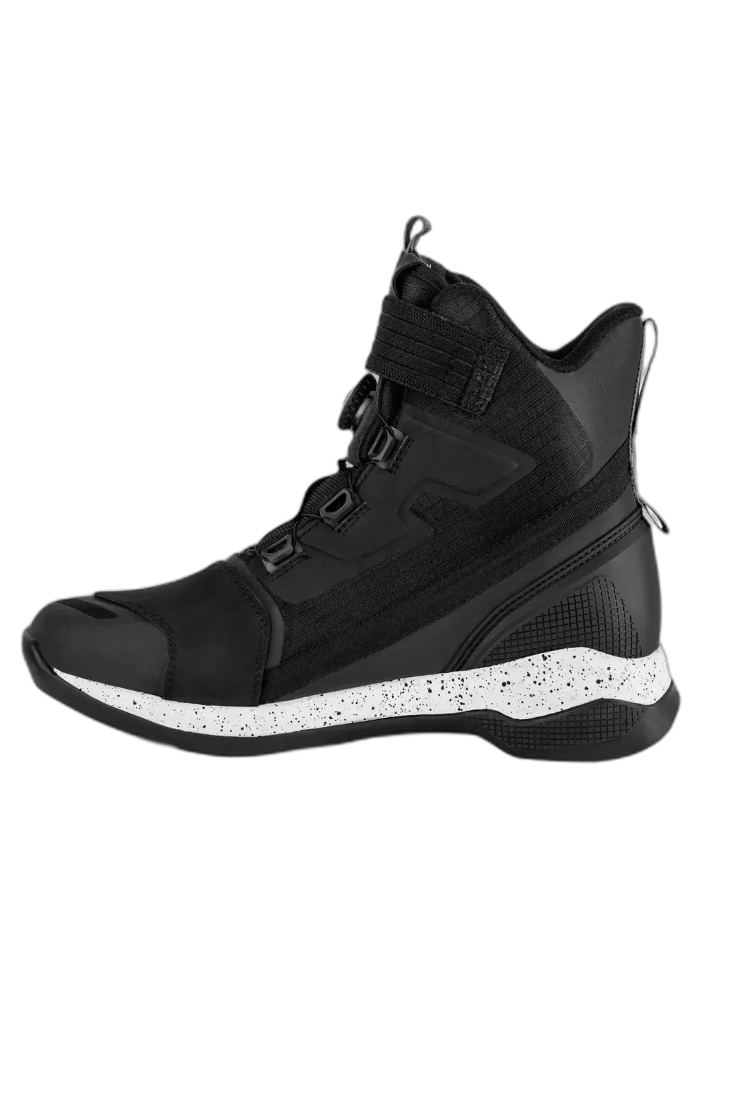 SHIMA TAKESHI MEN'S BLACK MOTORCYCLE BOOTS