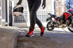 SHIMA TAKESHI MEN'S MOTORCYCLE BOOTS RED