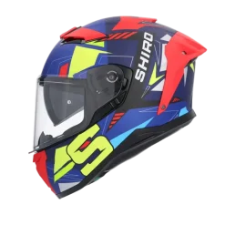 SHIRO ALPHA UPGRADE Full Face Motorcycle Helmets Matte Blue Black Red