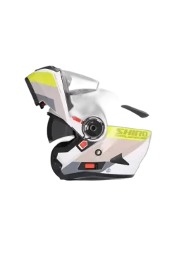 SHIRO EXPLORER MAVERICK Modular Motorcycle Helmets White Grey Yellow