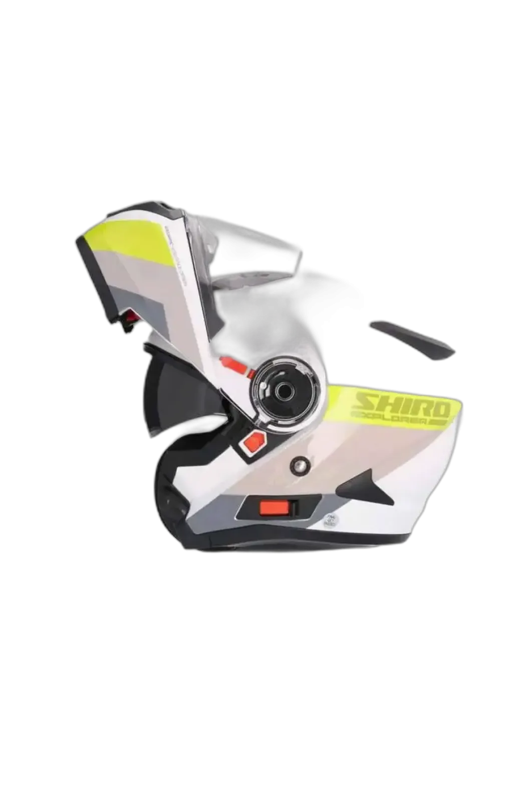 SHIRO EXPLORER MAVERICK Modular Motorcycle Helmets White Grey Yellow