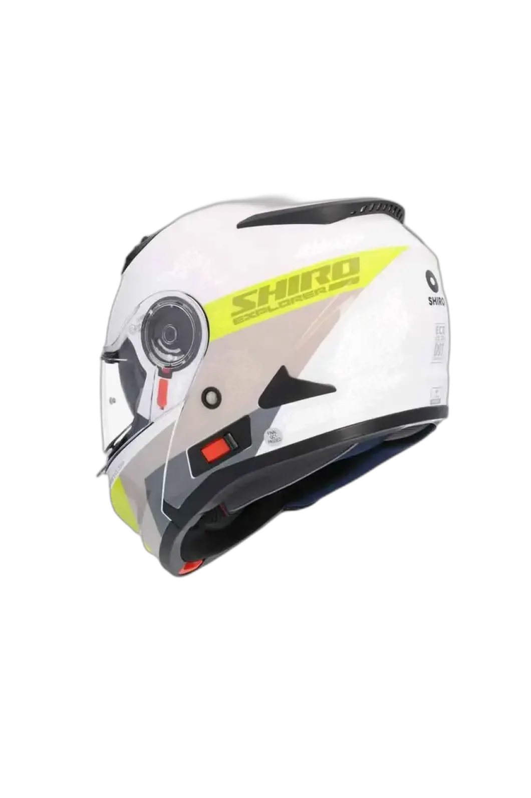 SHIRO EXPLORER MAVERICK Modular Motorcycle Helmets White Grey Yellow