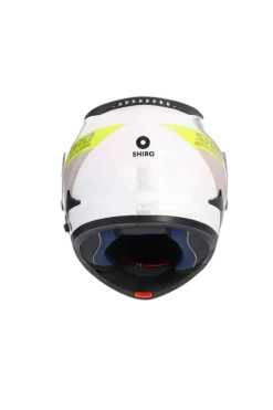 SHIRO EXPLORER MAVERICK Modular Motorcycle Helmets White Grey Yellow