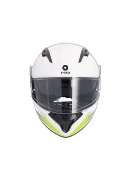SHIRO EXPLORER MAVERICK Modular Motorcycle Helmets White Grey Yellow
