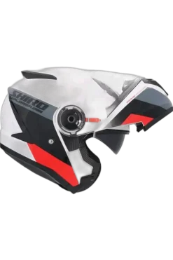 SHIRO EXPLORER MAVERICK Modular Motorcycle Helmets Pearl White Red