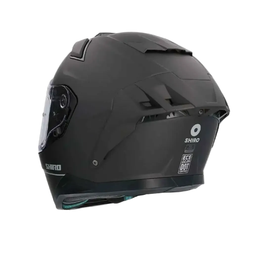 SHIRO FF939 Alpha Full Face Motorcycle Helmets Matte Black
