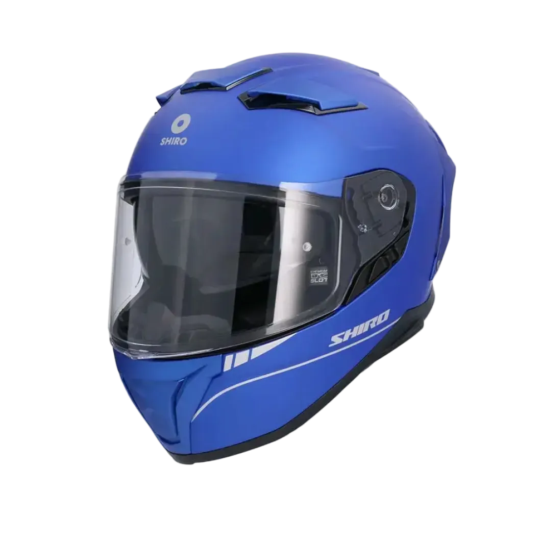 SHIRO FF939 Alpha Full Face Motorcycle Helmets Matte Blue