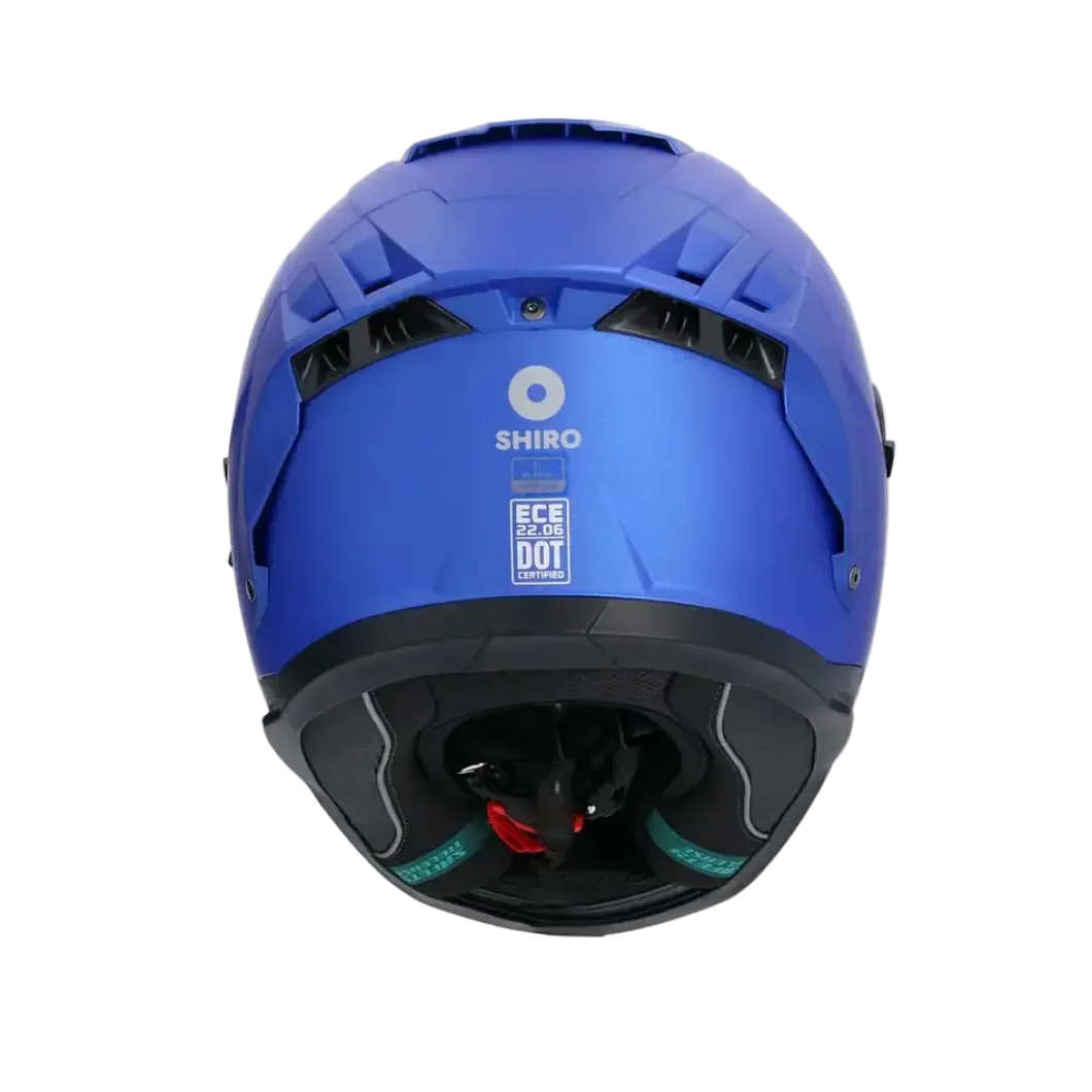 SHIRO FF939 Alpha Full Face Motorcycle Helmets Matte Blue