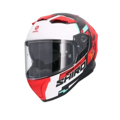 SHIRO FF939 Alpha Full Face Motorcycle Helmets Matte Red