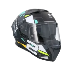 SHIRO FF939 Alpha Full Face Motorcycle Helmet Matte Black White Green