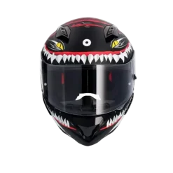SHIRO HUNTER SHARK Full Face Motorcycle Helmets Matte Black White
